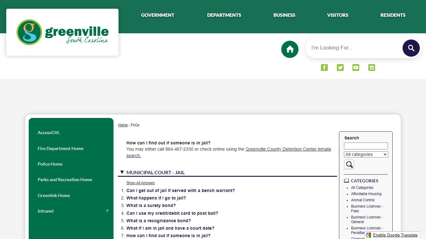 FAQs • Greenville, SC • CivicEngage